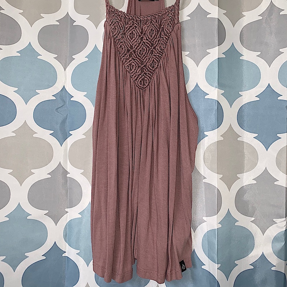 Volcom Flowy Crochet Detail Tank Top
